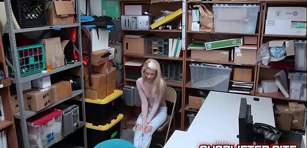  Busted Shoplifting Blondie Backroom Waiting